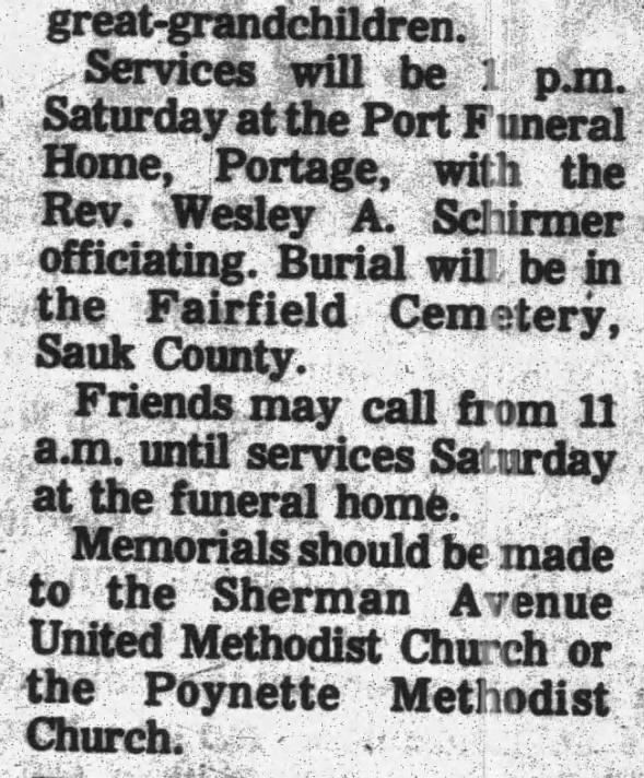 Clipping from Portage Daily Register